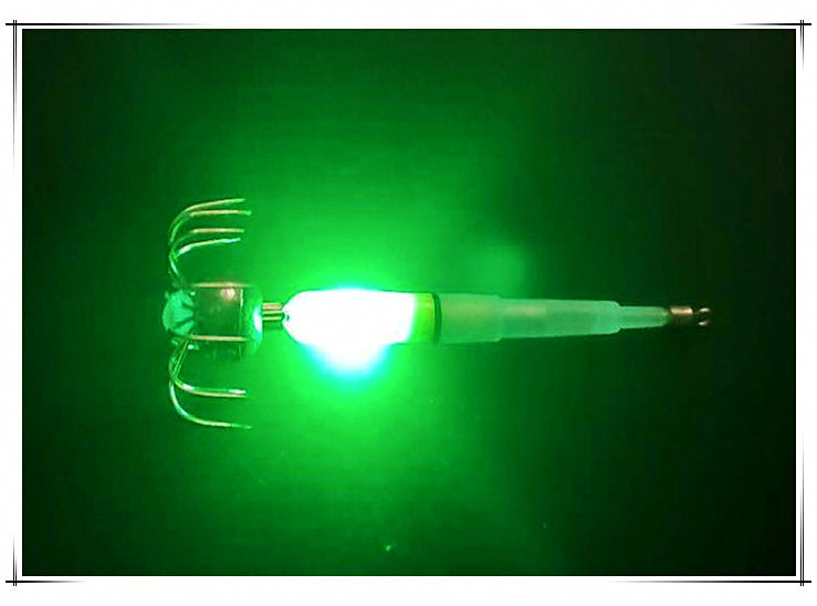 Glow Squid Jig, Tube Style Lure, Yellow or Red Glow – product photo