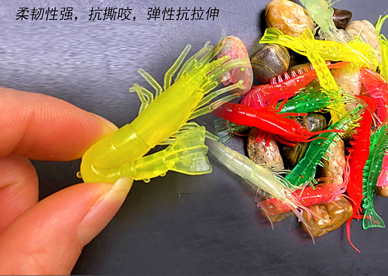 Soft Shrimp Lure with Hook Slot, Bionic Prawn Bait – product photo