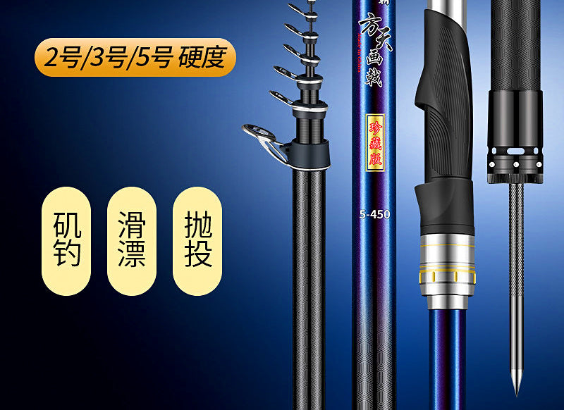 Telescopic Carbon Rock Fishing Rod, 3.6–7.2 m (11.8–23.6 ft) – product photo