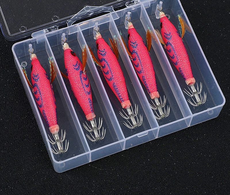 Cloth-Wrapped Wood Shrimp Squid Jig, 5.5 cm (2.2 in) – product photo