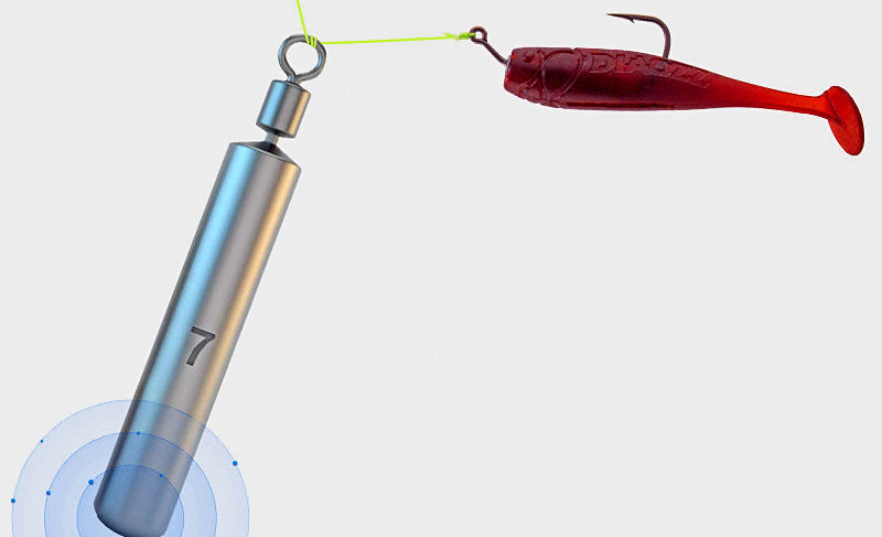 Lead Texas Rig Sinkers, Teardrop or Cylinder, 10-Pack – product photo