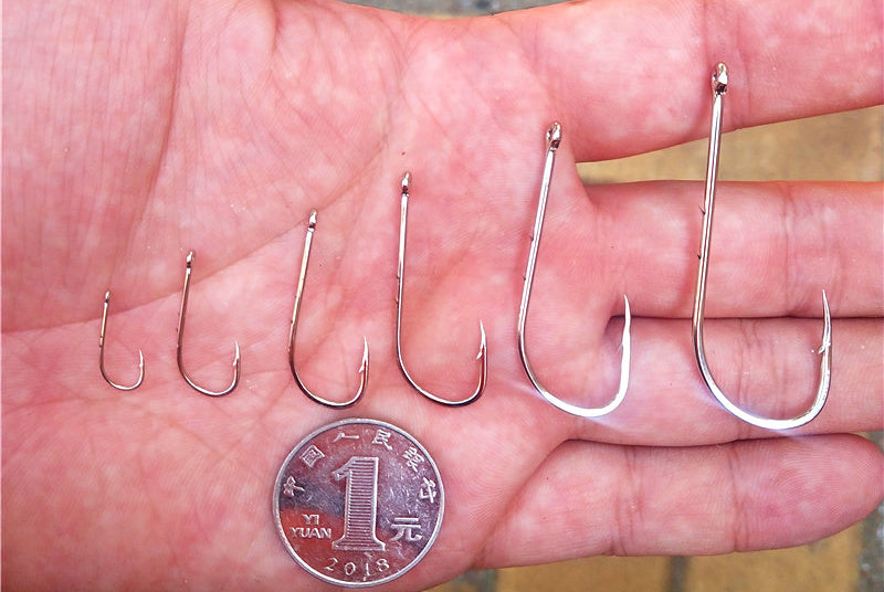Barbed Saltwater Fishing Hooks, Sizes 1–11, Bulk Pack – product photo