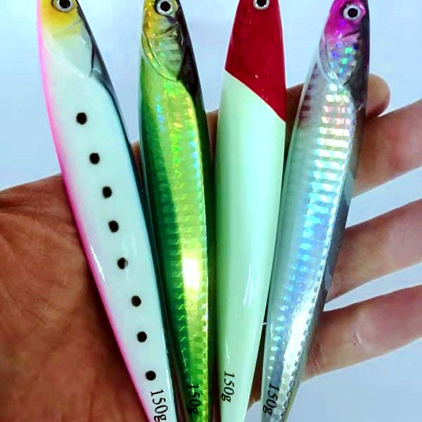 Slow Pitch Jig, 200 g (7.1 oz), Glow Red Head or Yellow-Green Back – product photo