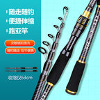Telescopic Carbon Fishing Rod, 1.8–3.9 m (5.9–12.8 ft) – product photo