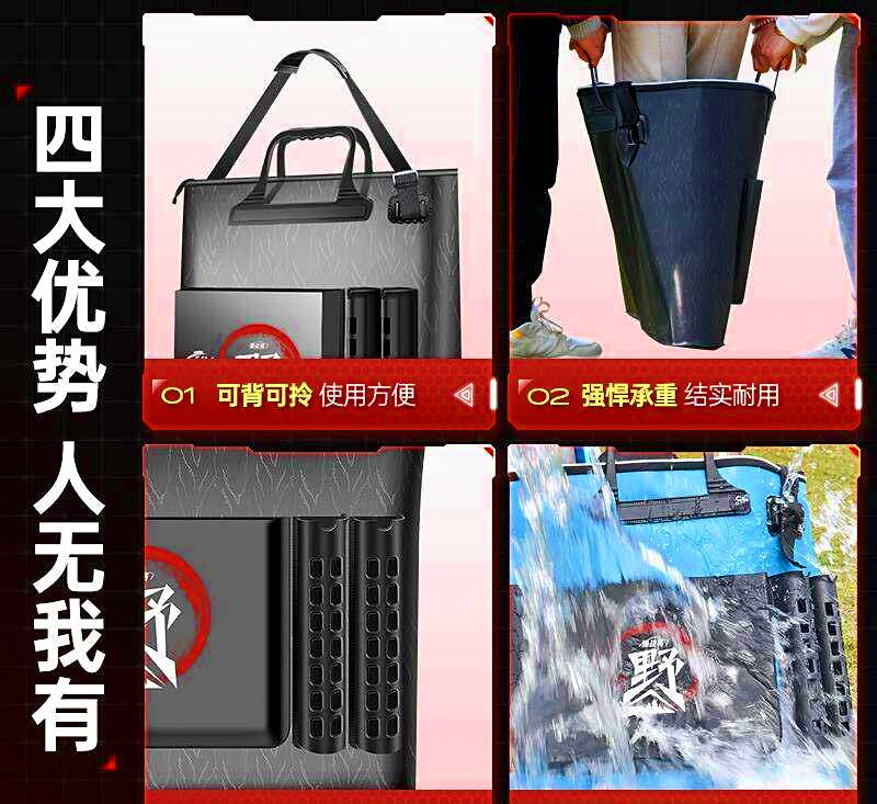 Waterproof 3-Layer Zippered Fishing Bag – product photo