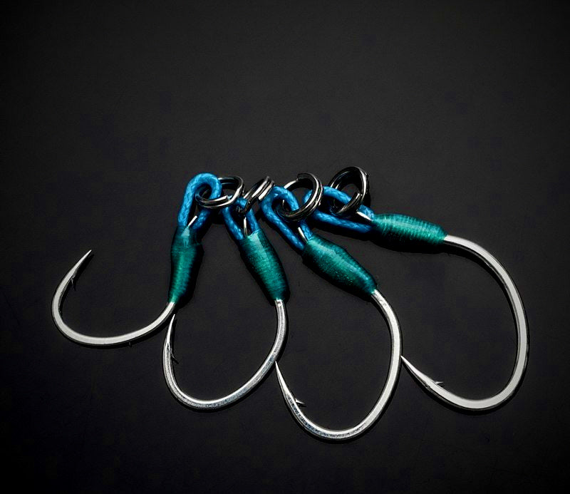 Hand-Tied Barbed Single Hooks, Size #8–#2, 4–5 Pack – product photo