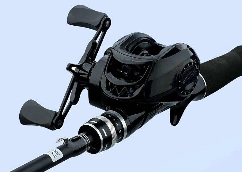 Baitcasting Reel, Black, Metal or Nylon Spool, Left/Right Hand – product photo