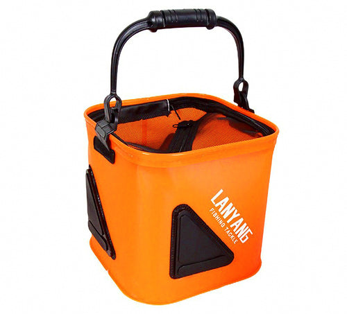 Collapsible EVA Fishing Bucket with 4.5 m (14.8 ft) Rope – product photo