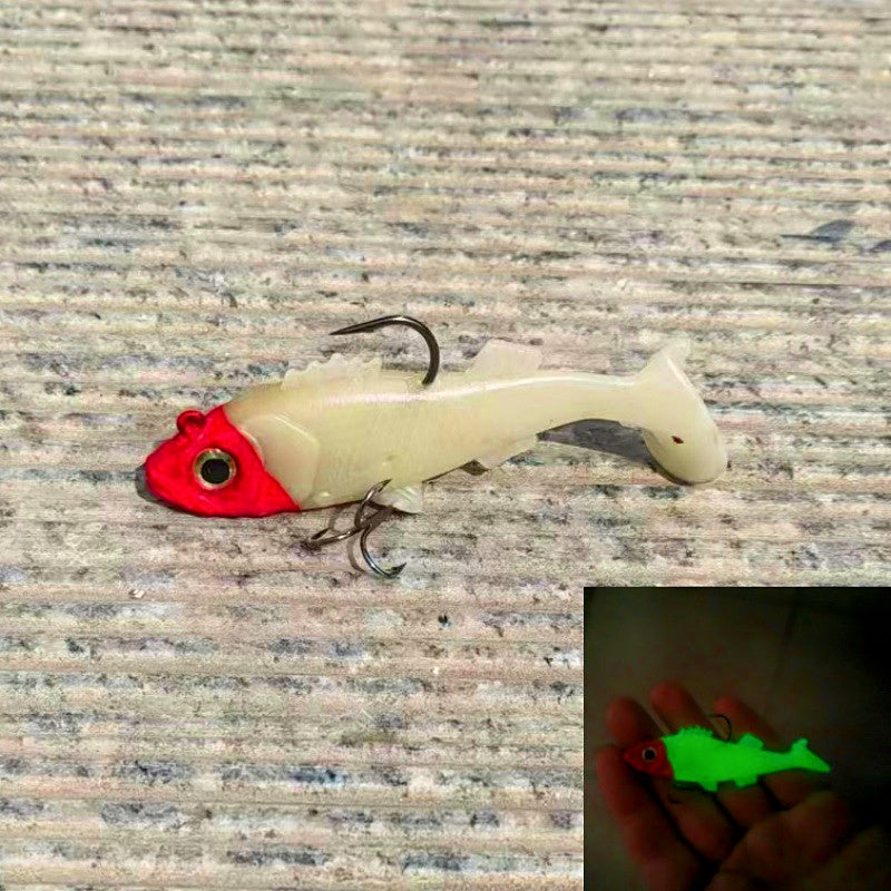 Soft Swimbait Lure, 15 g (0.5 oz), Glow Red Head or Pink – product photo