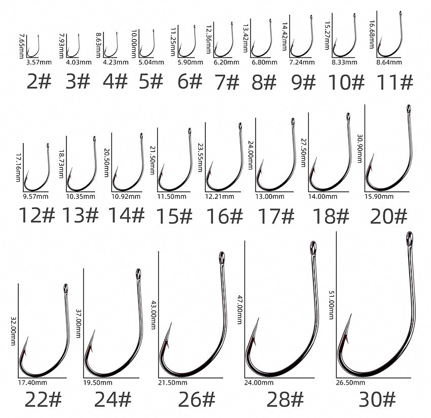 Barbed Ring-Eye Saltwater Hooks, Boxed, Sizes 2–30 – product photo