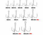 Strong Treble Hooks, Tin-Plated, Barbed, Size 12 to 3/0 – product photo
