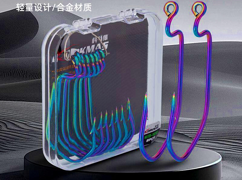 4/0 Wide Gap Offset Worm Hooks for Soft Baits – product photo