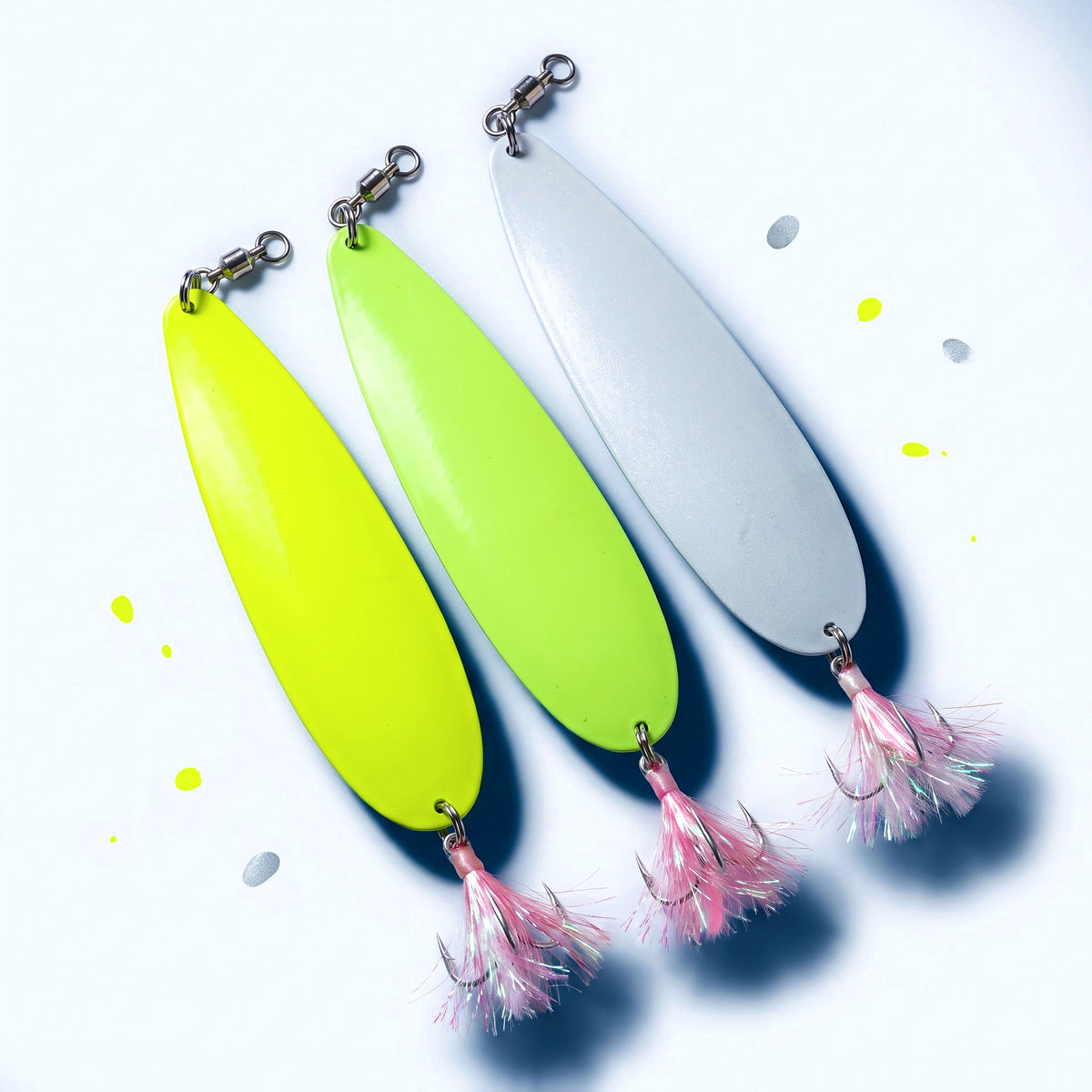 9 in Metal Jig with Feather Treble Hook, 145 g (5.1 oz)