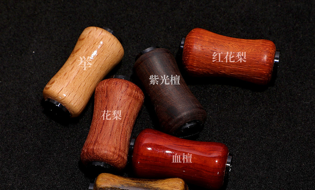 Wooden Baitcasting Reel Handle Knob, Round or Flat – product photo