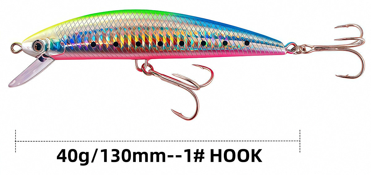 Sinking Minnow Lure, 40 g (1.4 oz), 13 cm (5.1 in) – product photo