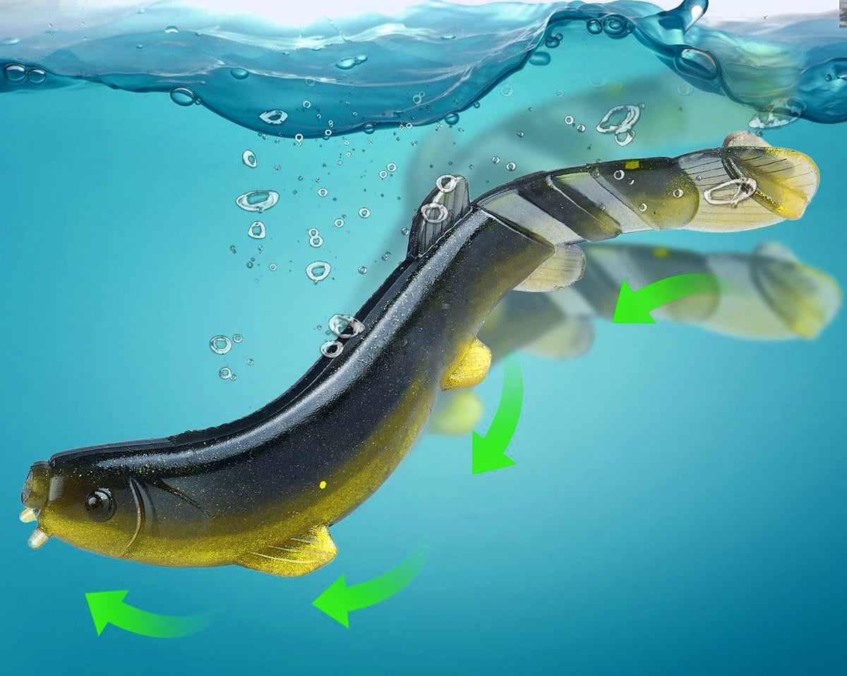 T-Tail Loach Soft Swimbait with Lead Jig Heads – product photo