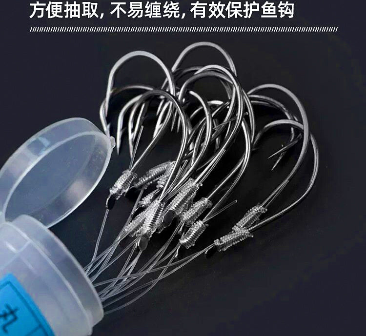 Pre-Tied Snelled Barbed Maruse Hooks, Tube Pack – product photo