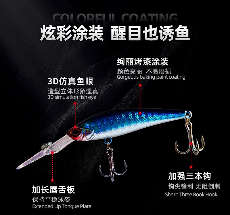 Floating Minnow Lure, 94 mm (3.7 in), 6 g (0.21 oz) – product photo