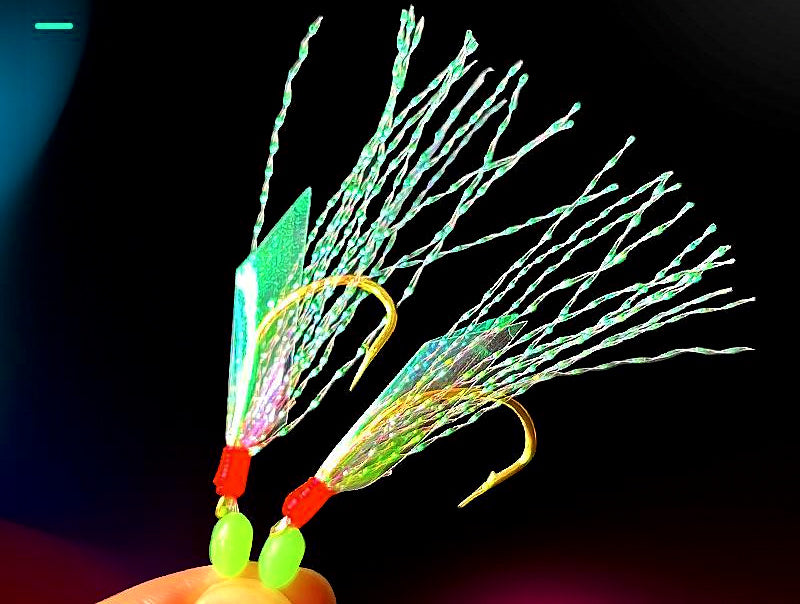 Shrimp Skin Multi-Hook Bait Rig, Bright Color, Sizes 6–16 – product photo