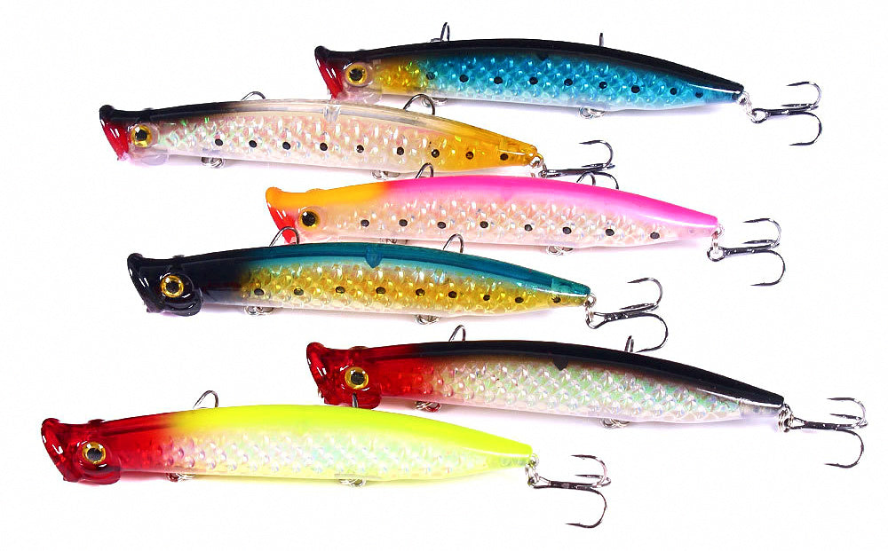 Topwater Popper Lure, 11 cm (4.3 in), 13 g (0.46 oz) – product photo