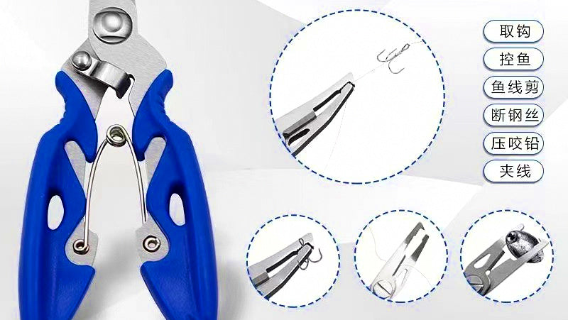 Stainless Steel Fishing Pliers, Line Cutter & Hook Remover – product photo