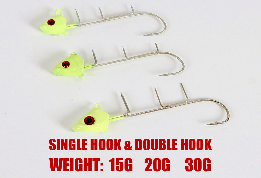 Glow Hairtail Jig, Single or Double Hook, 15-30 g (0.5-1.1 oz) – product photo