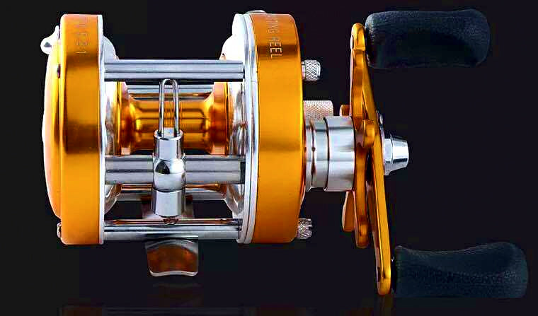 CL40 All-Metal Baitcasting Reel, Centrifugal Brake, Gold – product photo