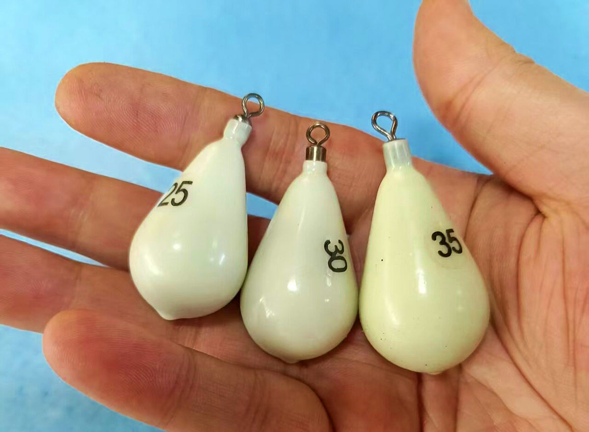 Glow Teardrop Sinker with Swivel, 0.4–7.8 oz (11–220 g), 10 Pack – product photo