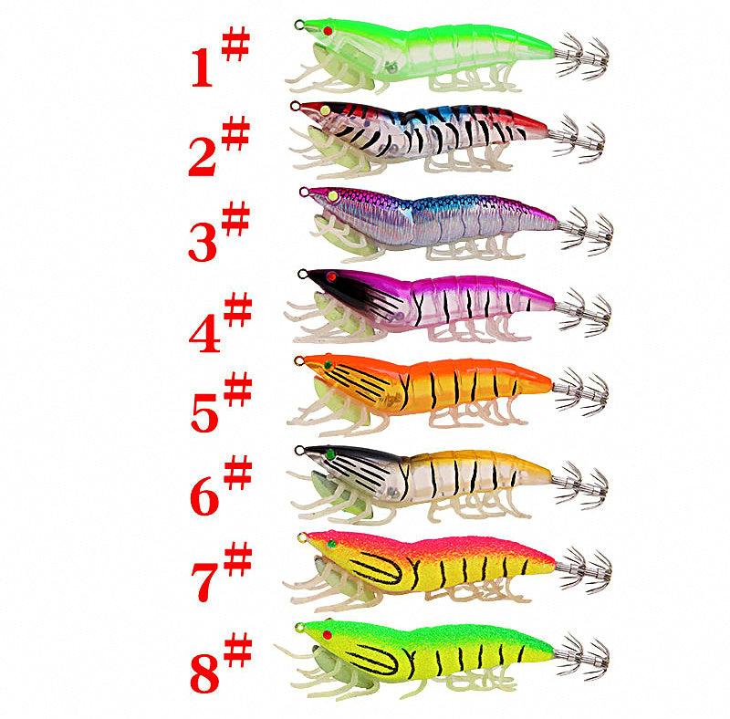 Wooden Shrimp Squid Jig, 11.7 cm (4.6 in), 20.5 g (0.72 oz) – product photo