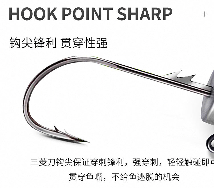 Ned Rig Jig Head Hooks, Barbed, 1.8–6 g (0.06–0.21 oz), 5 Pk – product photo