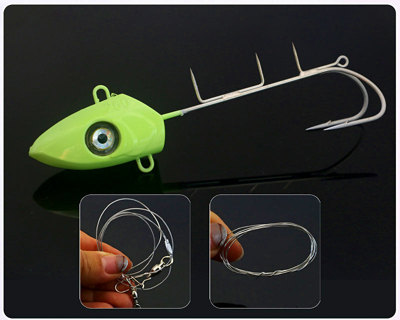 Glow Lead Head Jig with Double Assist Hooks, 100–250 g (3.5–8.8 oz) – product photo