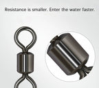 Black American-Style Swivels with Figure-8 Ring, 50 Pack – product photo