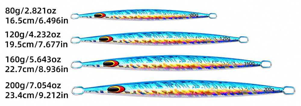Long Casting Slow Pitch Jig, 80–200 g (2.8–7.1 oz) – product photo