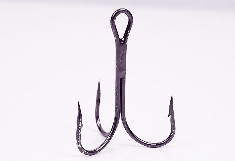 High Carbon Steel Treble Hooks, Barbed, Sizes 16 to 7/0 – product photo