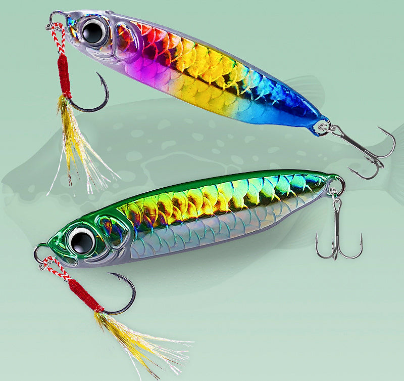 Fish Scale Metal Jig, 7–30 g (0.25–1.06 oz), Feather Hook Option – product photo
