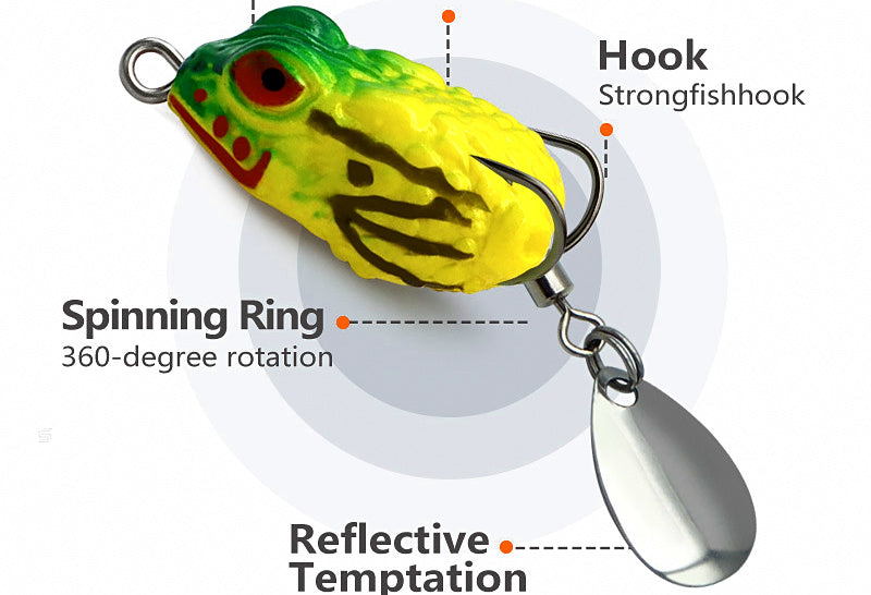 Mini Soft Frog Lure, 2.5 cm (1 in) 3 g (0.11 oz), Double Hook – product photo