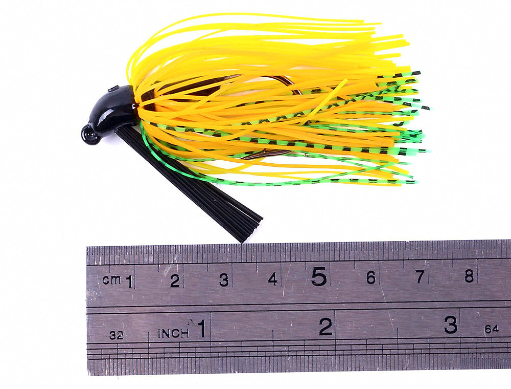 10 g (0.35 oz) Jig Head Hook with Skirt, Glow Soft Bait Rig – product photo
