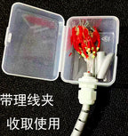 Red Rubber-Coated Single Hooks, 60-Pc Box, Sizes 16–24 – product photo
