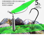 Anti-Snag Crank Hook Jig Head Rig with 10 Soft Baits – product photo