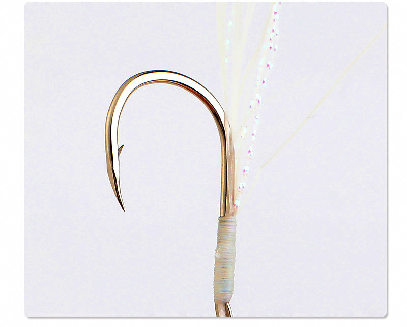 Glow Barbed Single Jig Hook, Sizes #10–#18 – product photo