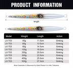 Saltwater Slow Pitch Metal Jig, 40–500 g (1.4–17.6 oz) – product photo