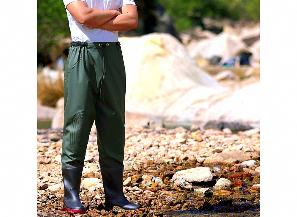 Waterproof Waist-High Waders with Boots, Sizes 36–47 – product photo