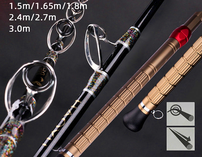 Solid Fiberglass Boat Rod for Electric Reels, 1.5–3.3 m (4.9–10.8 ft) – product photo