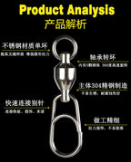 Stainless Ball Bearing Swivel, Oval Double Ring, #0–#8 – product photo