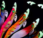 Wood Shrimp Squid Jig, Iron Head, Glow, 5–30 g (0.18–1.06 oz) – product photo