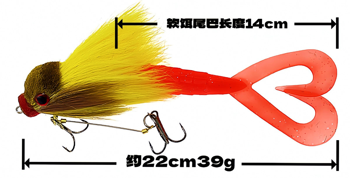 Deer Hair Mouse Lure, Saltwater Boat Fishing, 39 g (1.4 oz) – product photo