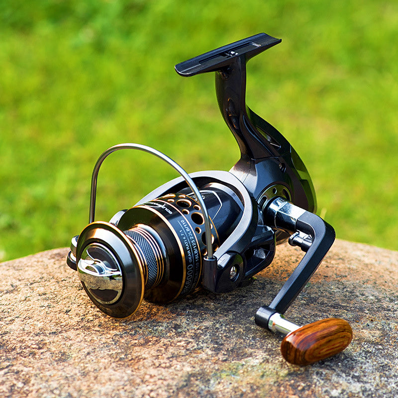 All-Metal Spinning Reel, Sizes 1000–7000, Wood or Metal Knob – product photo
