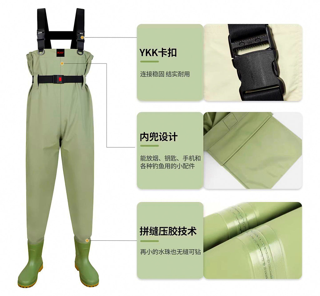 Waterproof Nylon Waders, Wading Pants for Men & Women – product photo