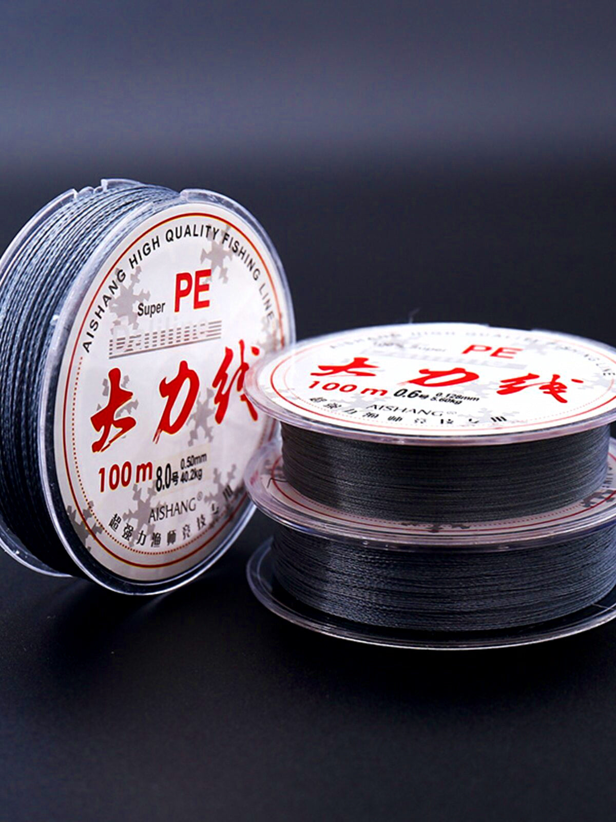 4-Braid PE Braided Fishing Line, 100 m (109 yd), Light Gray – product photo