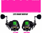 Digital Display Baitcasting Reel, USB Rechargeable, Depth Alarm – product photo